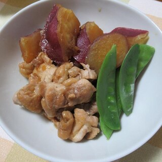 鶏もも肉とさつまいもの炒め煮